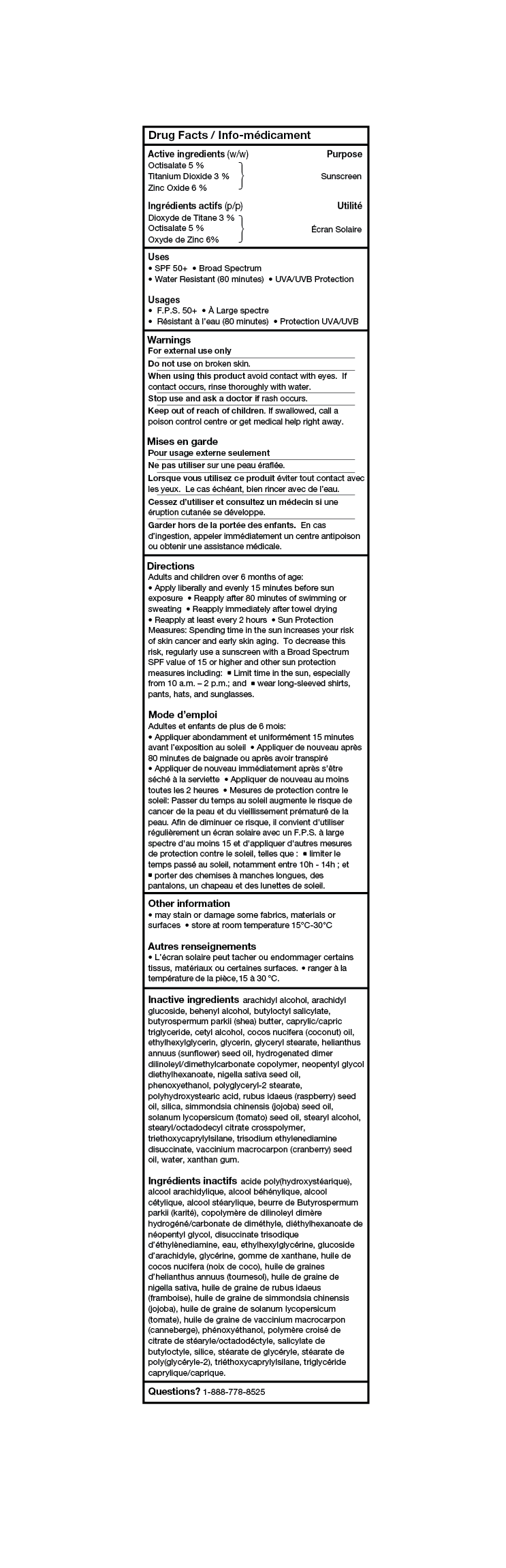 Drug Facts Table
